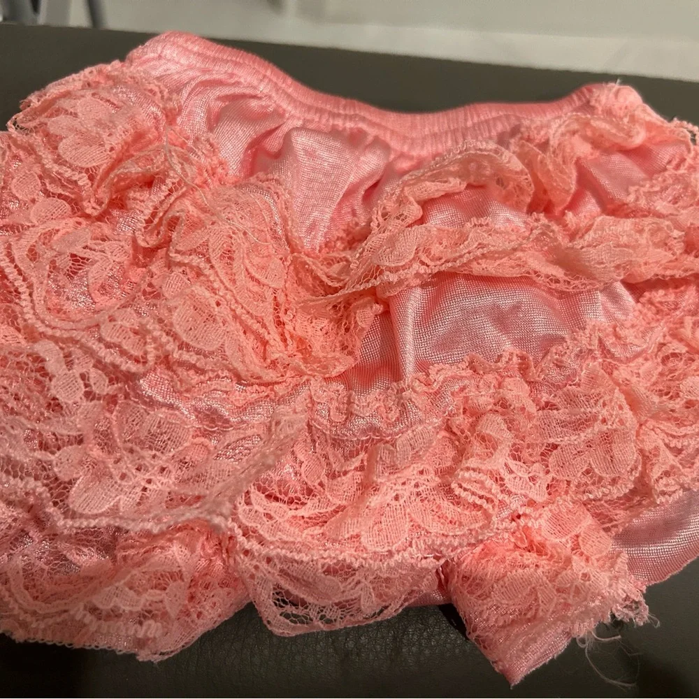 NWOT Set of 2 Vintage Look Lace Full Front and Back Ruffled Baby Bloomer